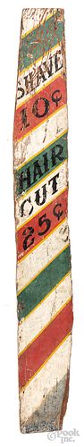 Painted Shave Hair Cut sign, early 20th c.