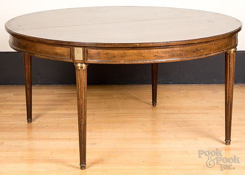 Neoclassical mahogany dining table