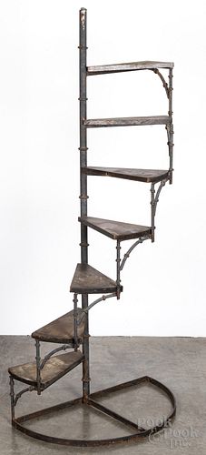 Metal spiral staircase stand