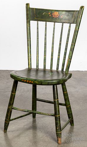 Pennsylvania painted plank seat chair, 19th c.