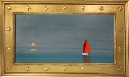 Robert Stark Jr. Oil on Canvas "Sunset Sail"