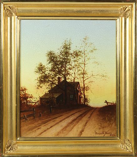 Wendell Macy Oil on Canvas "The Old Sam Wilson House", circa 1896