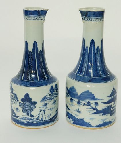 Two Canton Ewers, 19th Century