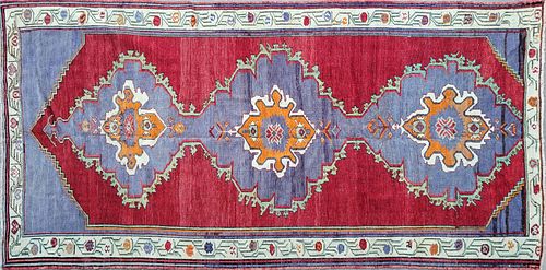 Antique Anatolian Turkish Long Rug Carpet Oversize Runner
