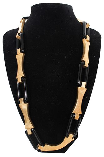 Handmade 18K Gold & Black Onyx Necklace