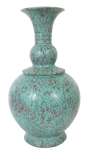 Chinese Turquoise Glaze Speckled Vase