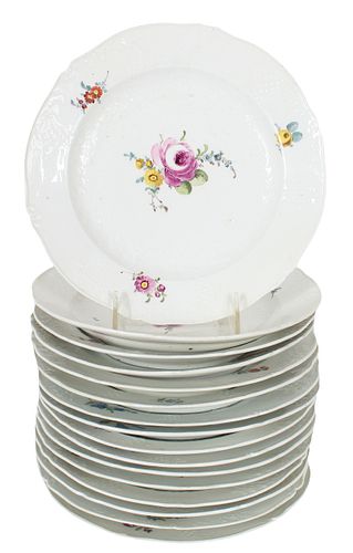 (16) Meissen Floral Plates