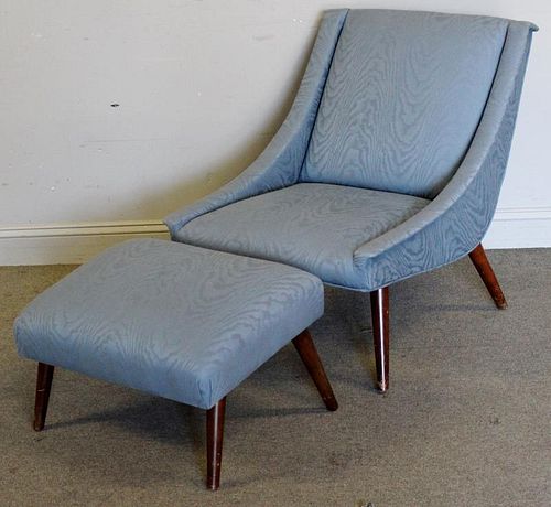 Midcentury Adrian Pearsall Arm Chair and Ottoman.