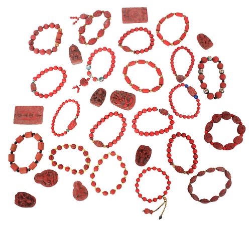(30) Pc. of Red Chinese Accessories