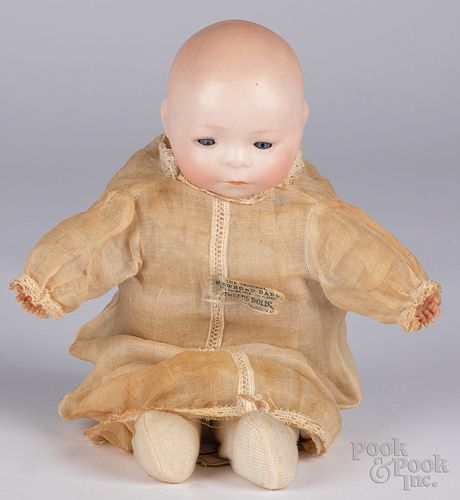 Louis Amberg bisque head newborn animated doll