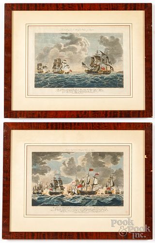 Pair of English hand colored lithographs