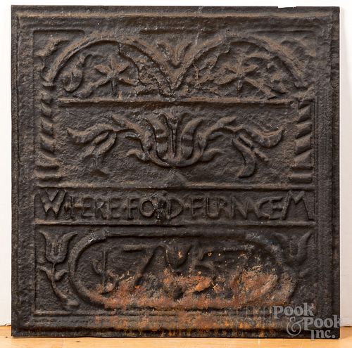 Winterthur recast Hereford Furnace stove plate