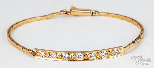 24K gold and diamond bracelet