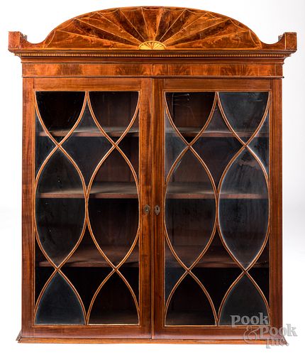 Philadelphia Federal mahogany bookcase top