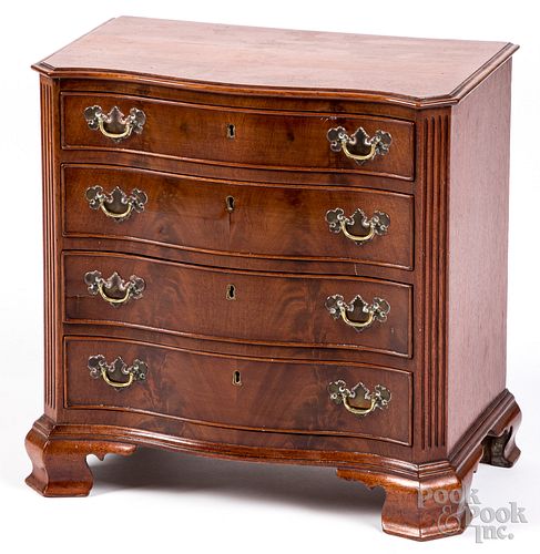 Miniature Chippendale style chest of drawers