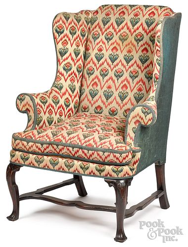 George II mahogany wing chair, ca. 1745