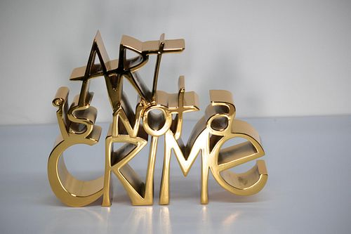 Mr. Brainwash - ART IS NOT A CRIME (Gold)
