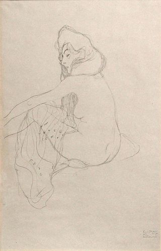 Gustav Klimt (After) - Seated Woman