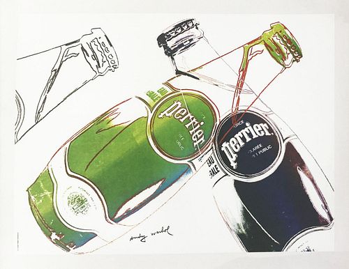 Andy Warhol - White Perrier Poster