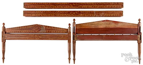 Pennsylvania painted rope bed, 19th c.