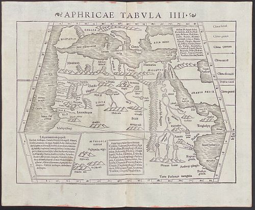 Ptolemy & Munster, pub. 1552 - Map of Northwest Africa