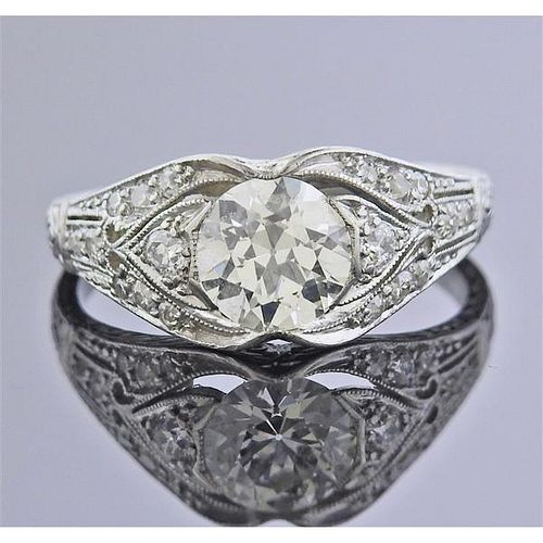 Antique Platinum 1.20ct Diamond Engagement Ring