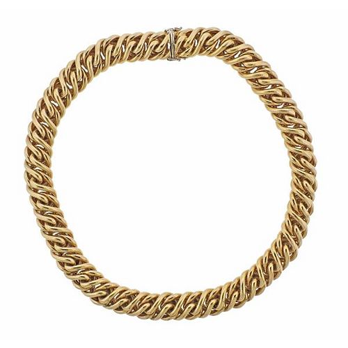 Tiffany &amp; Co 18k Gold Wide Link Necklace