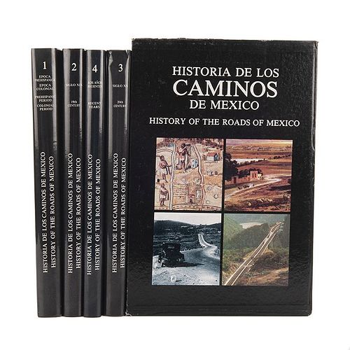Silva Escamilla, Jorge. Historia de los Caminos de México.Méx: Banco Nacional de Obras y Servicios Públicos, 1994.Pzs: 4.