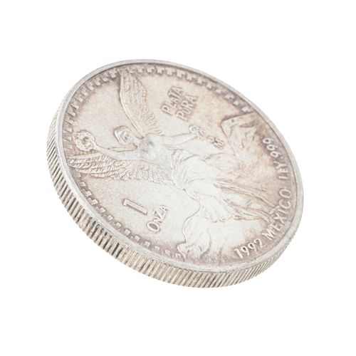 Moneda Onza de plata .999. Peso: 31.3 g.