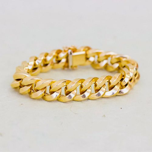 14k Chunky Gold Curblink Bracelet