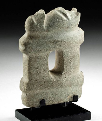 Rare Mezcala Stone Temple w/ Recumbent Human Figure