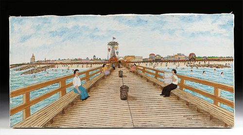 Vestie E. Davis Painting - Coney Island (1959)