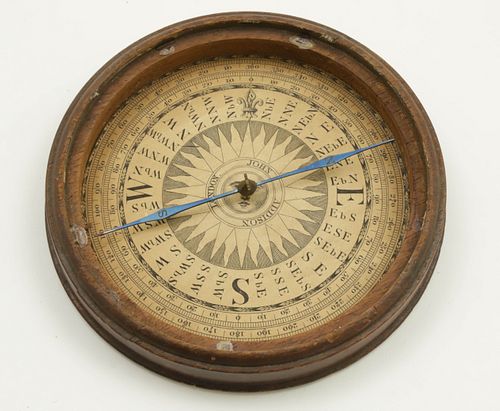 John Addison, London, Mahogany Cased Compass, 19th Century