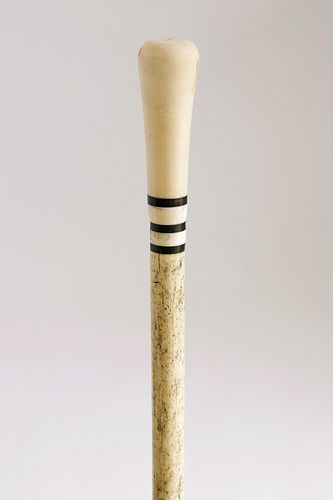 Antique Whale Ivory Knob Walking Stick, circa 1850