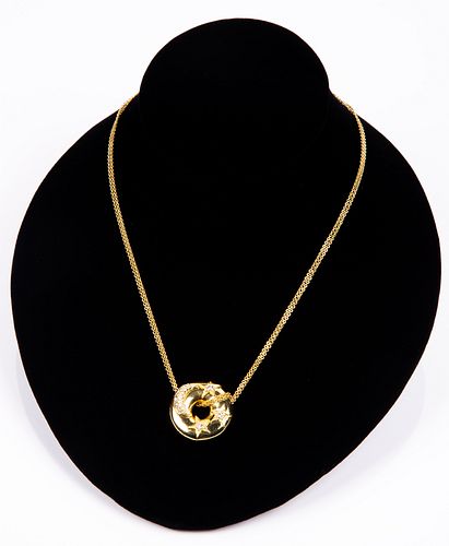 Jose Hess 18K and Diamond Moon and Stars Necklace