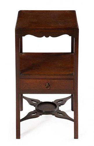 * A Georgian Style Mahogany Side Table Height 26 x width 14 x depth 14 inches.