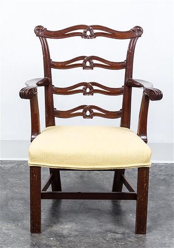 * A Chippendale Style Mahogany Child's Chair Height 26 1/2 inches.