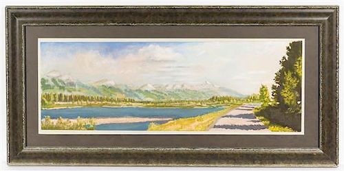 Thomas Tome, (American, 20th century), Jackson Hole and Coastal View (two works)