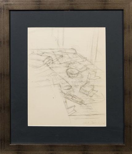 Alberto Giacometti, (Swiss, 1901-1966), Objects in the Studio from Quarantacinque disegni di Alberto Giacometti, 1959