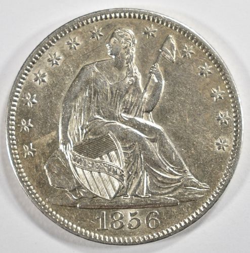 1856-O SEATED LIBERTY HALF DOLLAR  AU/BU