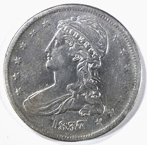 1837 BUST HALF DOLLAR AU