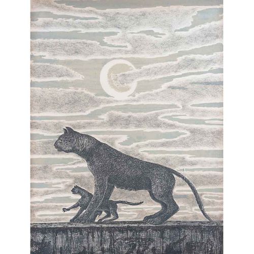JUAN SORIANO, El gran animal, Firmada y fechada 75 Litografía XI / LXX, 65 x 50 cm