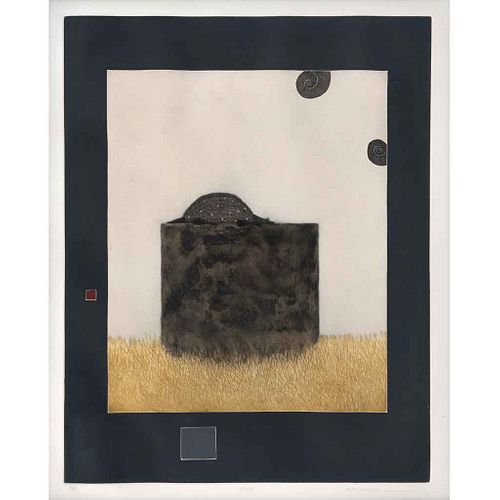 MARIO RANGELR, Espera, Firmado Grabado 11 / 30, 55 x 45 cm