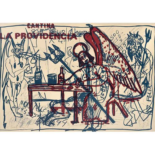 EMILIANO GIRONELLA PARRA & DEMIÁN FLORES, Sin título, de la serie Cantina Providencia, 2004, Firmada, Serigrafpia 1/6, 63x90 cm