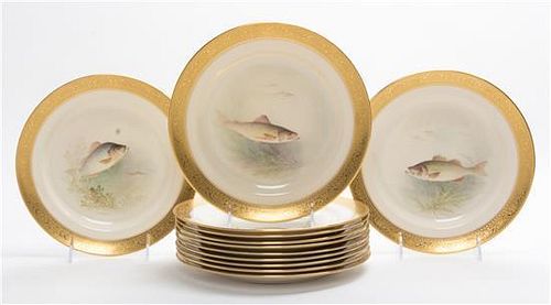 * A Partial Lenox Fish Service, Retailed by Ovington Bros. Diameter 9 inches.