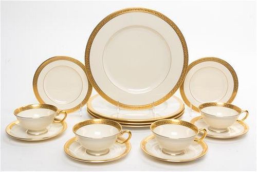 A Lenox Partial Dinner Service Diameter of dinner plate 10 1/2 inches.