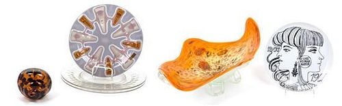 * A Collection of Glass Articles Diameter 12 3/8 inches.