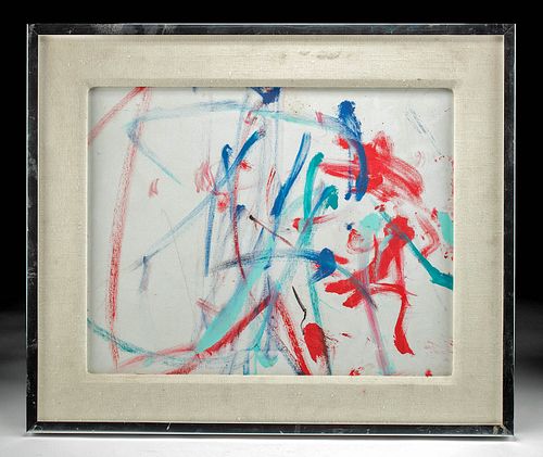 1980s Abstract Painting by Ruby the Elephant