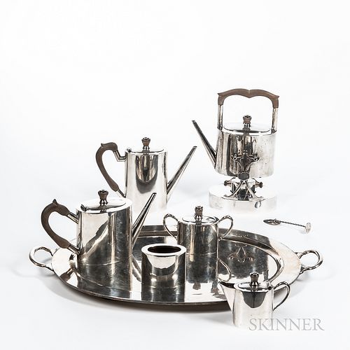Mexican Sterling Silver Tea and Coffee Service with Tray