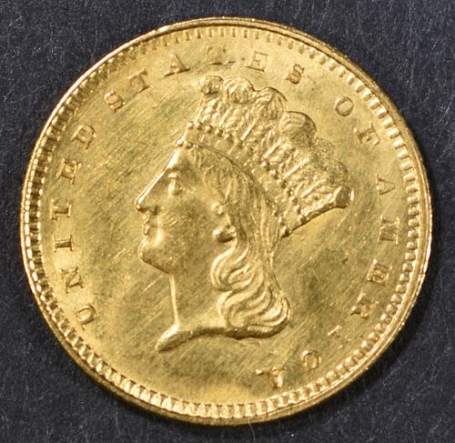 1857 GOLD DOLLAR  AU/BU